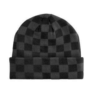 Beechfield Unisex Adult Checkerboard Beanie / Black/Charcoal